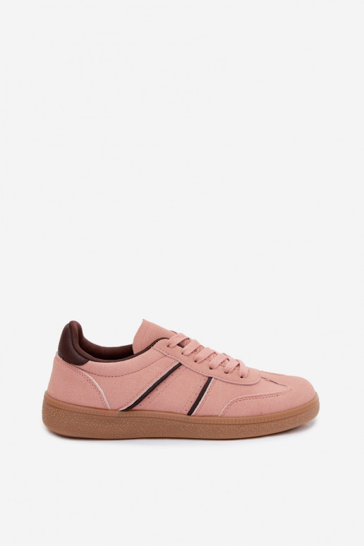 Zapatillas de deporte de cuero sintético en color rosa Corelle