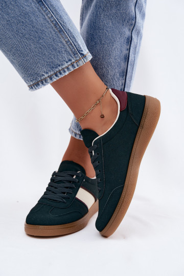 Zapatillas deportivas para mujer en cuero sintético verde botella Corelle 2