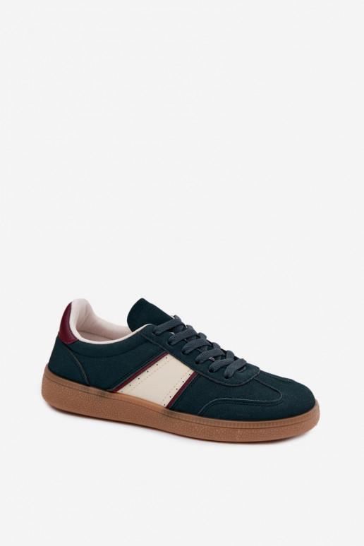 Zapatillas deportivas para mujer en cuero sintético verde botella Corelle