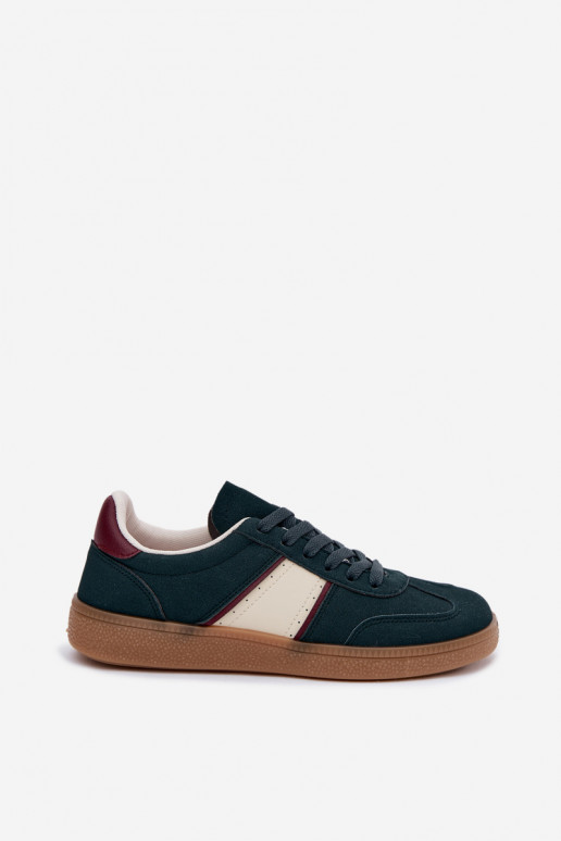 Zapatillas deportivas para mujer en cuero sintético verde botella Corelle