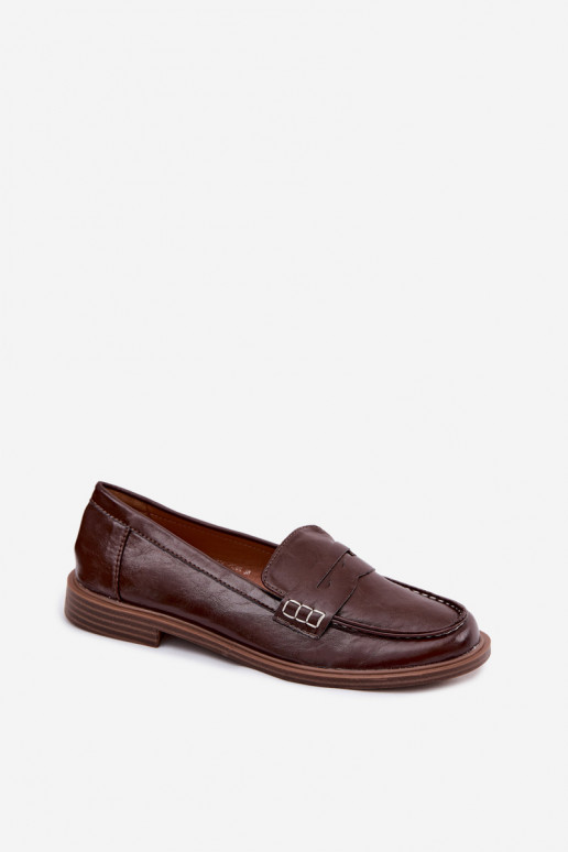 Mocasines para mujer en color chocolate de cuero sintético Roslyn