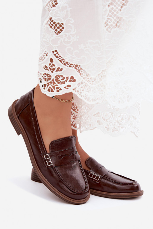 Mocasines para mujer en color chocolate de cuero sintético Roslyn