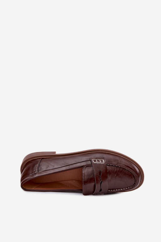 Mocasines para mujer en color chocolate de cuero sintético Roslyn