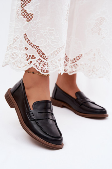 Mocasines para mujer en color negro de cuero sintético Roslyn 2