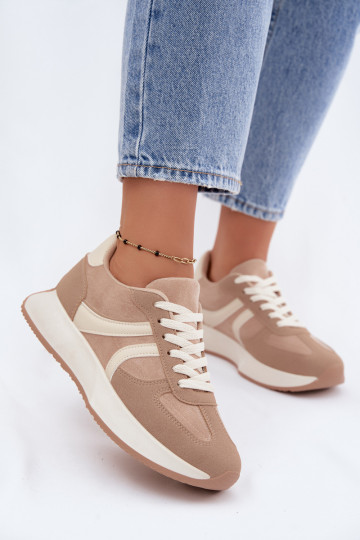 Zapatillas deportivas para mujer con plataforma en color arena Laurelia
