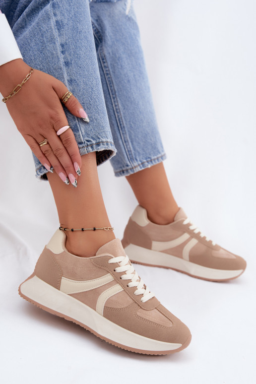 Zapatillas deportivas para mujer con plataforma en color arena Laurelia