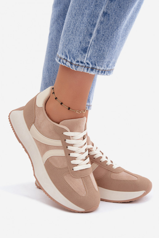 Zapatillas deportivas para mujer con plataforma en color arena Laurelia