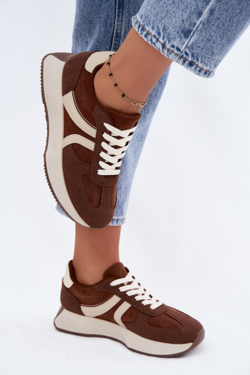 Zapatillas deportivas para mujer con plataforma en color marrón Laurelia
