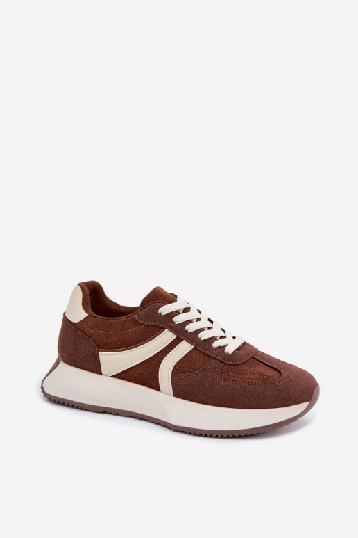 Zapatillas deportivas para mujer con plataforma en color marrón Laurelia