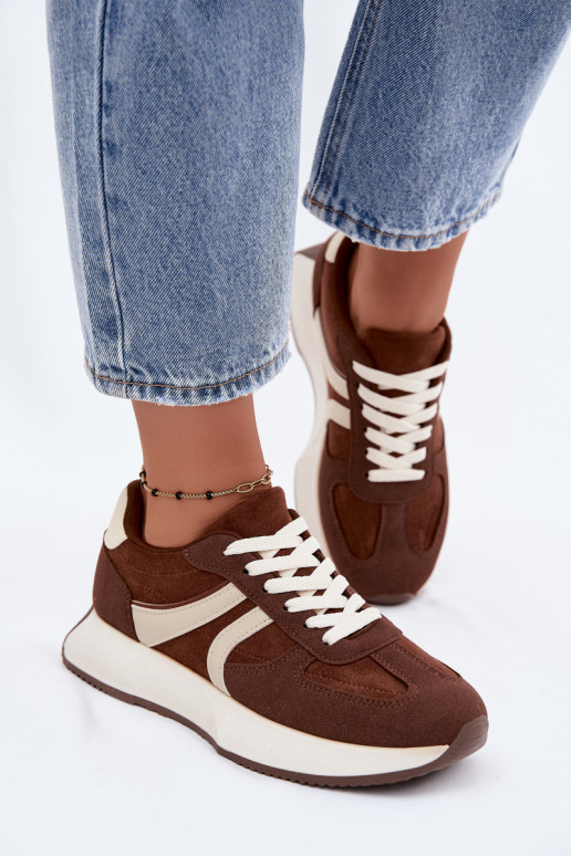 Zapatillas deportivas para mujer con plataforma en color marrón Laurelia