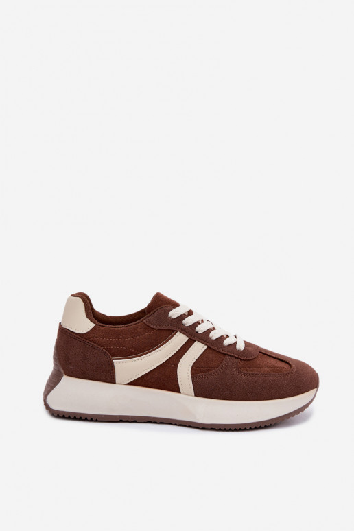 Zapatillas deportivas para mujer con plataforma en color marrón Laurelia
