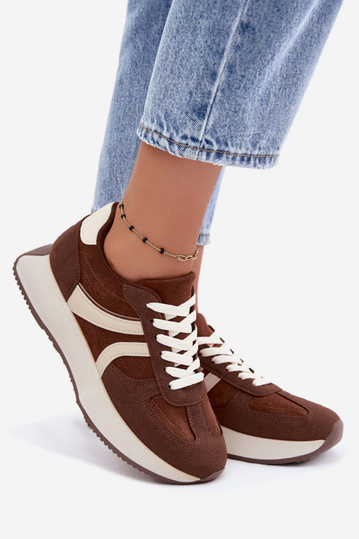 Zapatillas deportivas para mujer con plataforma en color marrón Laurelia