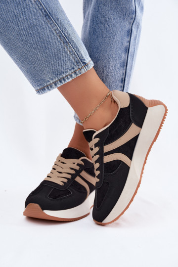 Zapatillas deportivas para mujer con plataforma en color negro Laurelia