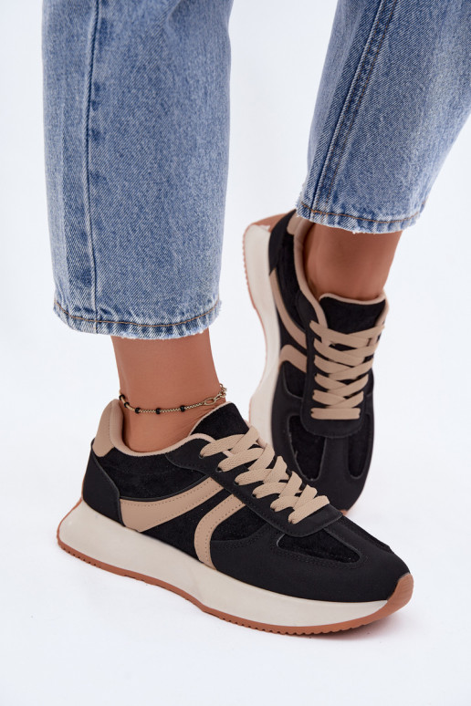Zapatillas deportivas para mujer con plataforma en color negro Laurelia