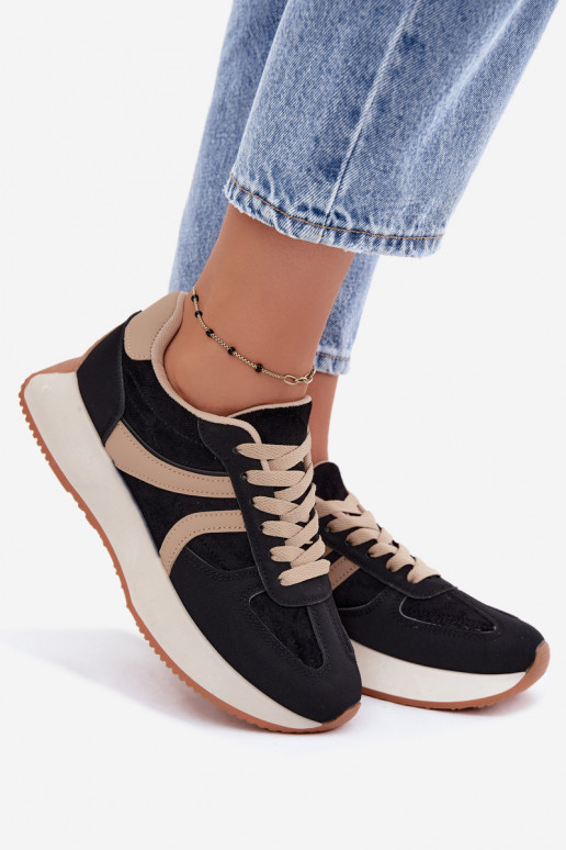 Zapatillas deportivas para mujer con plataforma en color negro Laurelia