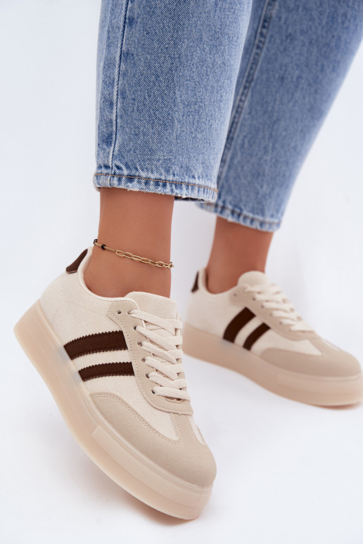 Zapatillas de plataforma beige Giselia