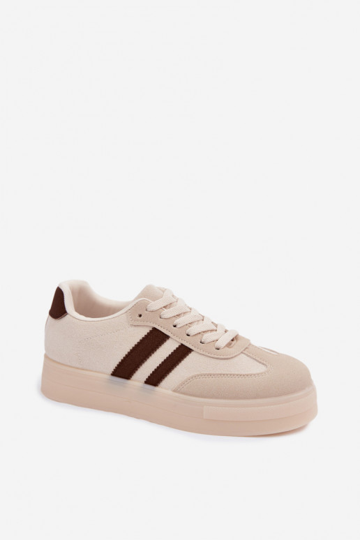 Zapatillas de plataforma beige Giselia