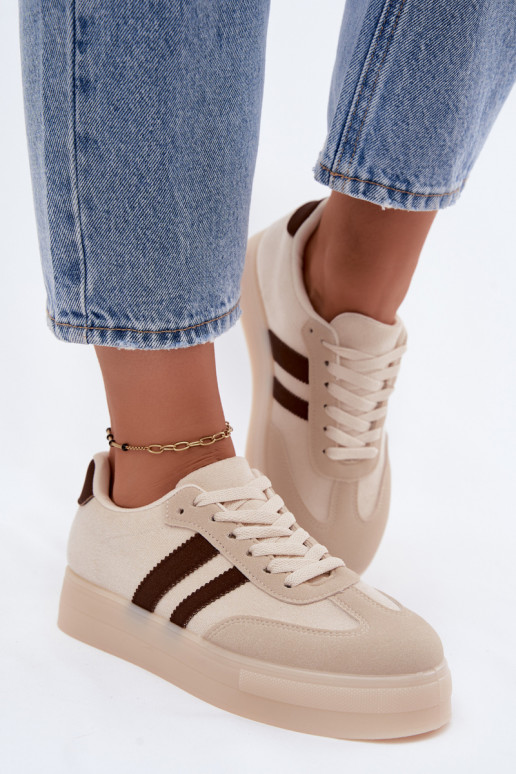 Zapatillas de plataforma beige Giselia