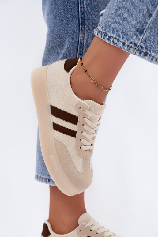 Zapatillas de plataforma beige Giselia