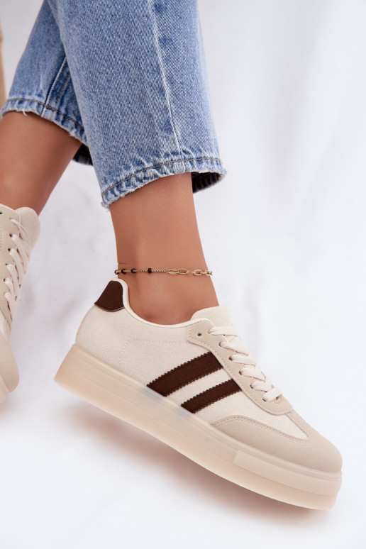 Zapatillas de plataforma beige Giselia