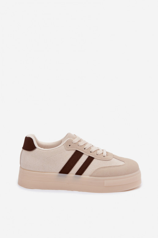 Zapatillas de plataforma beige Giselia