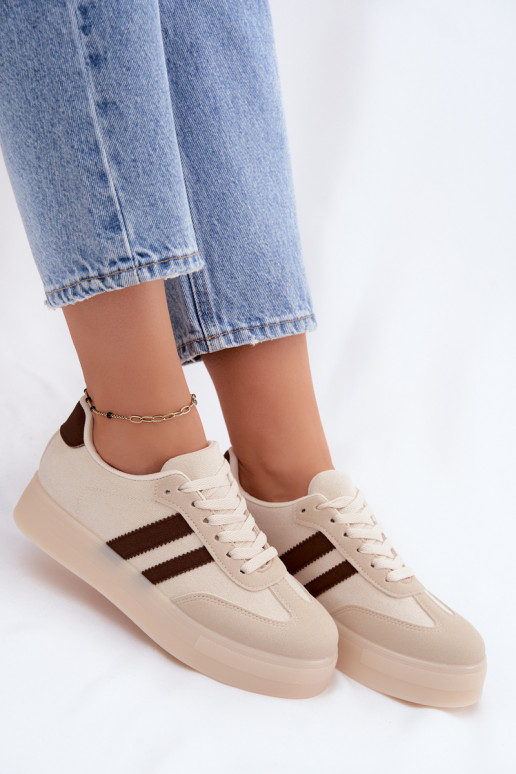 Zapatillas de plataforma beige Giselia