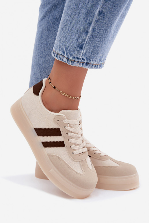 Zapatillas de plataforma beige Giselia