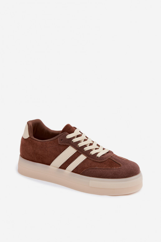 Zapatillas de plataforma marrones Giselia