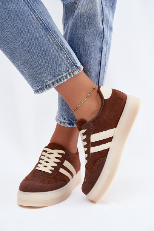 Zapatillas de plataforma marrones Giselia