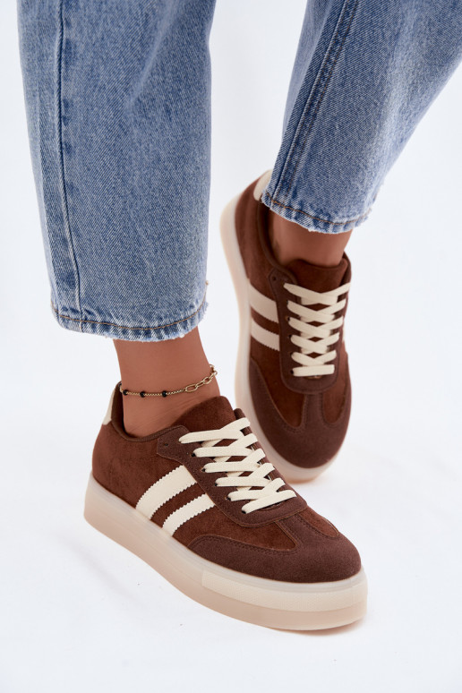 Zapatillas de plataforma marrones Giselia