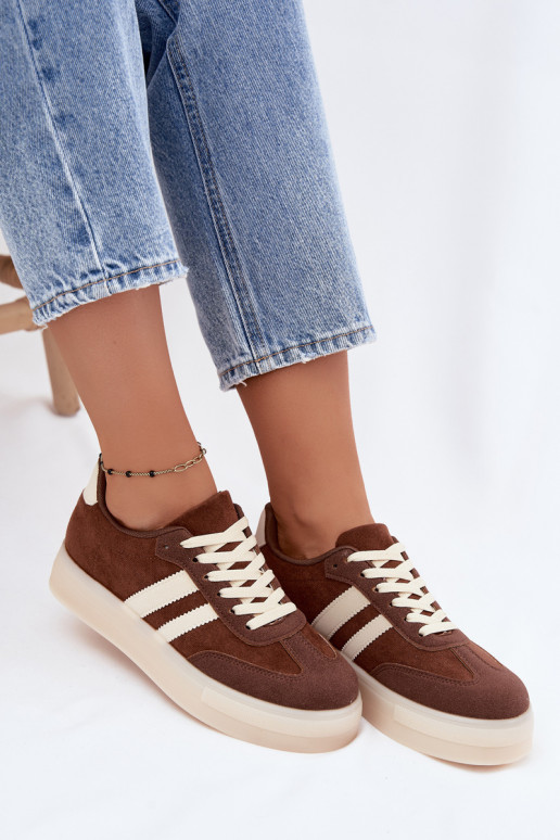 Zapatillas de plataforma marrones Giselia