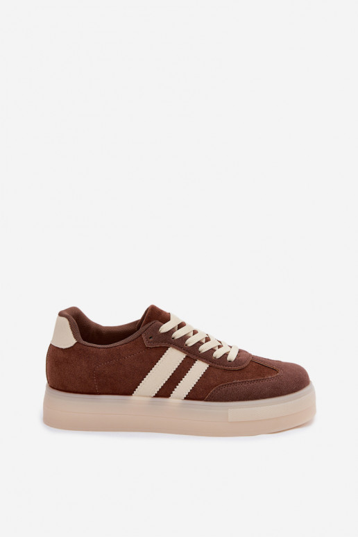 Zapatillas de plataforma marrones Giselia