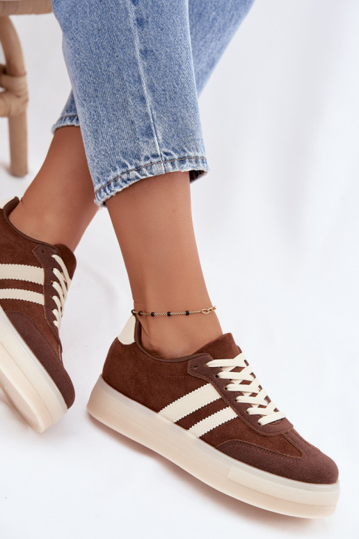 Zapatillas de plataforma marrones Giselia