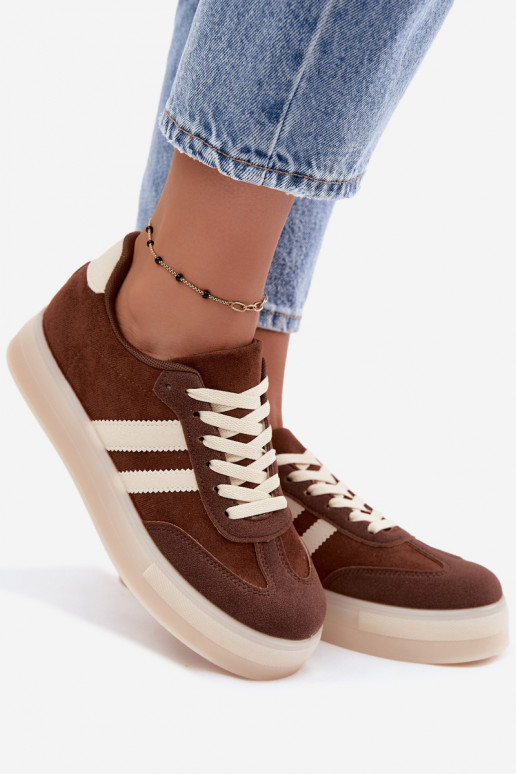 Zapatillas de plataforma marrones Giselia