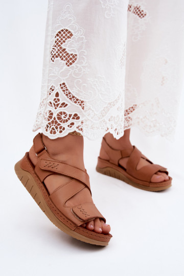 Sandalias de plataforma marrones Tai turiciejka L4496-29 2