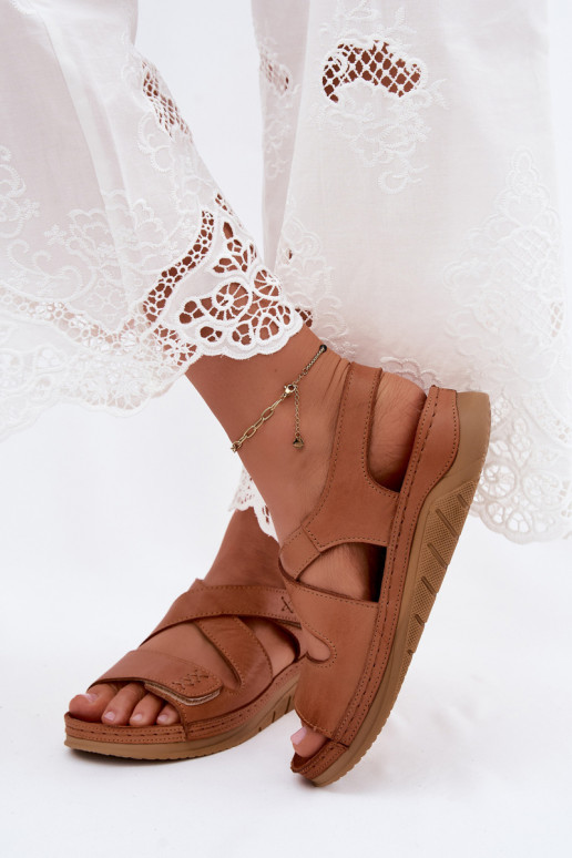 Sandalias de plataforma marrones Tai turiciejka L4496-29