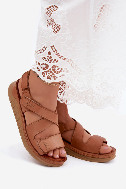 Sandalias de plataforma marrones Tai turiciejka L4496-29