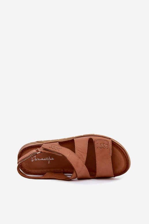 Sandalias de plataforma marrones Tai turiciejka L4496-29