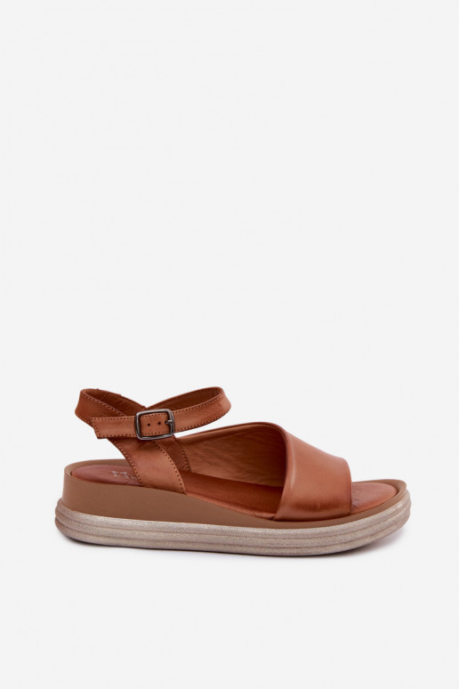 Sandalias de plataforma marrones Tai turiciejka L7629-29