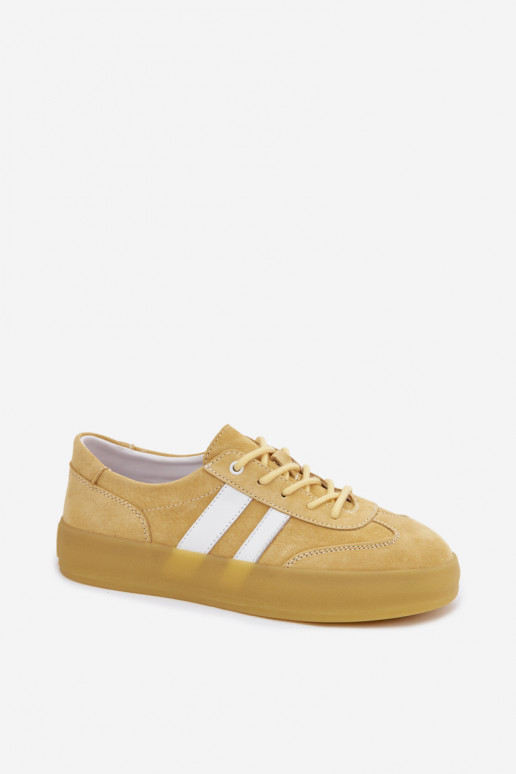 Zapatillas de plataforma amarillas de ante Artelle