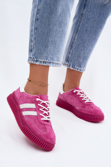 Zapatillas de plataforma rosas de ante Artelle 2