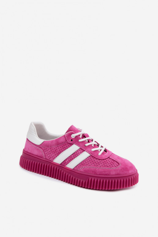 Zapatillas de plataforma rosas de ante Artelle