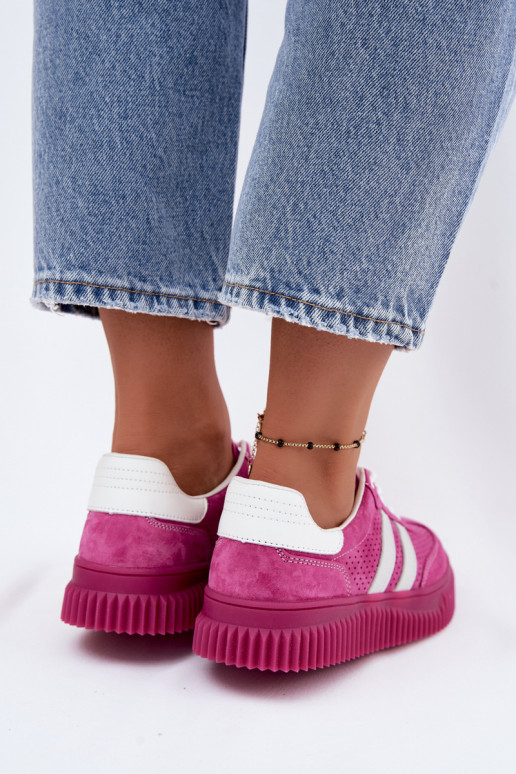 Zapatillas de plataforma rosas de ante Artelle