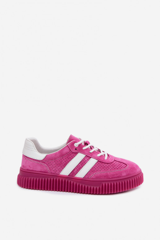 Zapatillas de plataforma rosas de ante Artelle