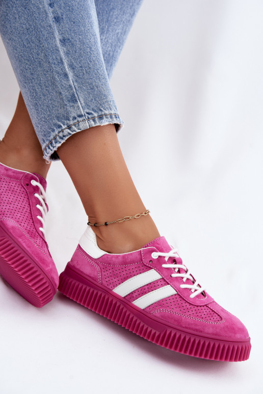 Zapatillas de plataforma rosas de ante Artelle