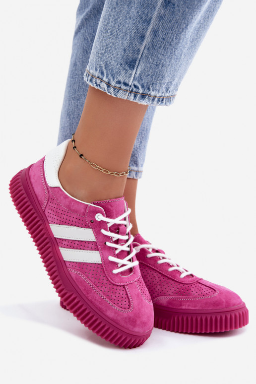 Zapatillas de plataforma rosas de ante Artelle