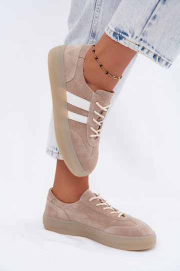 Zapatillas de plataforma beige de ante sintético Coralia
