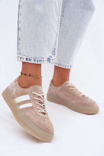 Zapatillas de plataforma beige de ante sintético Coralia 2