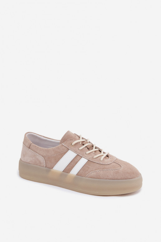 Zapatillas de plataforma beige de ante sintético Coralia