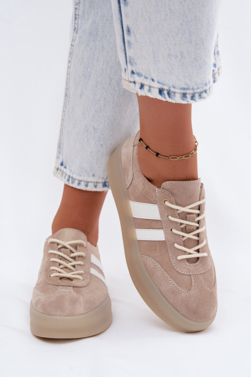 Zapatillas de plataforma beige de ante sintético Coralia